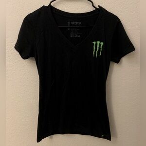 Monster Energy Black Women’s Skull Logo Tee Shirt Tshirt Size Medium M